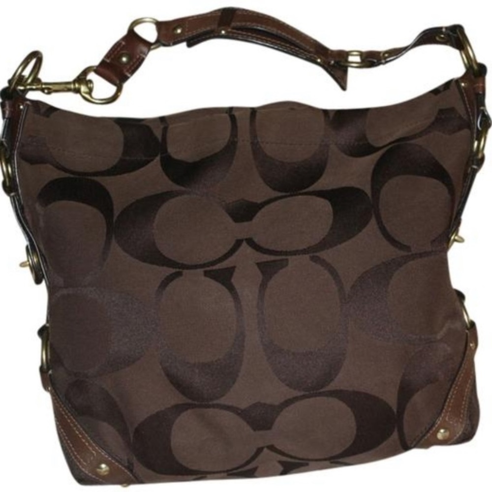 Authentic Coach Signature Lrg Carly Shoulder bag